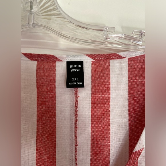 Red and white striped top - Picture 6 of 6